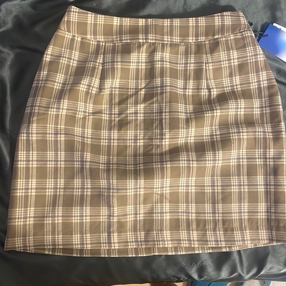 Plaid mini skirt